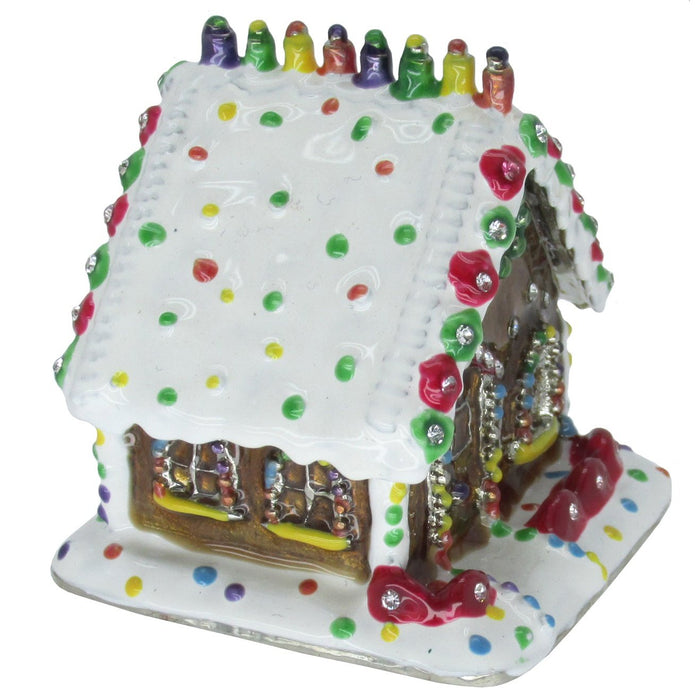 Gingerbread House Jeweled Trinket Box SWAROVSKI Crystals