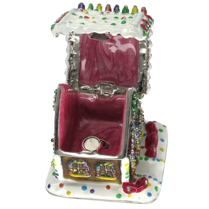 Gingerbread House Jeweled Trinket Box SWAROVSKI Crystals