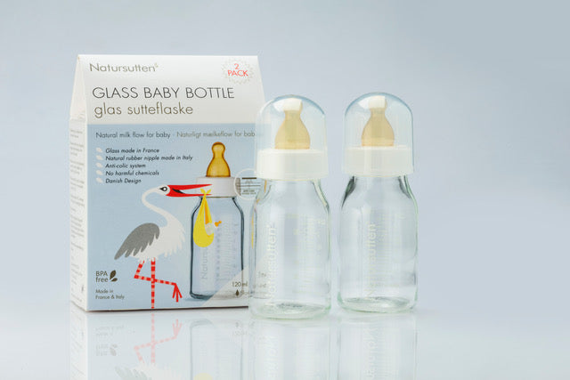 GLAZEN DRINKFLESSEN - SET VAN 2 - 120ML
