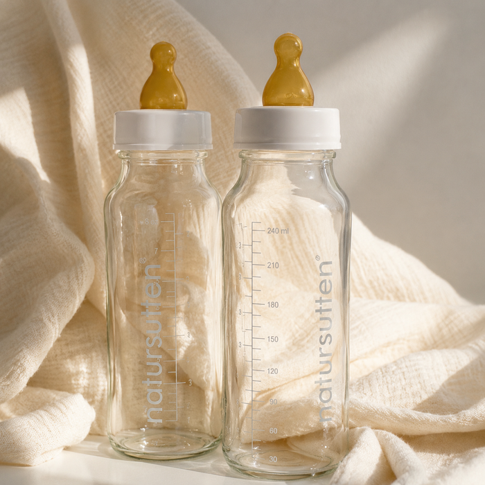 GLAZEN DRINKFLESSEN - SET VAN 2 - 240ML