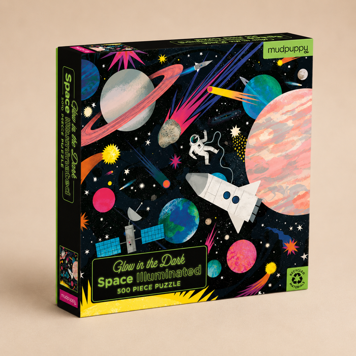 GLOW IN THE DARK PUZZLE - 500 STUKS - Ruimte