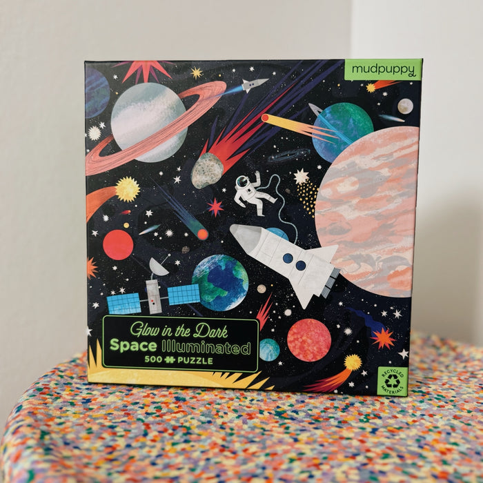 GLOW IN THE DARK PUZZLE - 500 STUKS - Ruimte