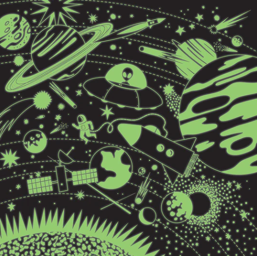 GLOW IN THE DARK PUZZLE - 500 STUKS - Ruimte