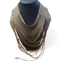 Gold and silver rhinestone choker