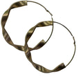 Gold twisted hoop earrings