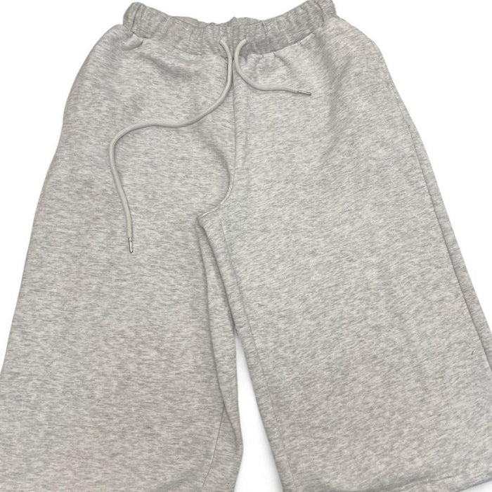 Gray heather wide leg sweatpants
