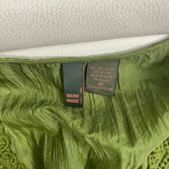 Green boho blouse
