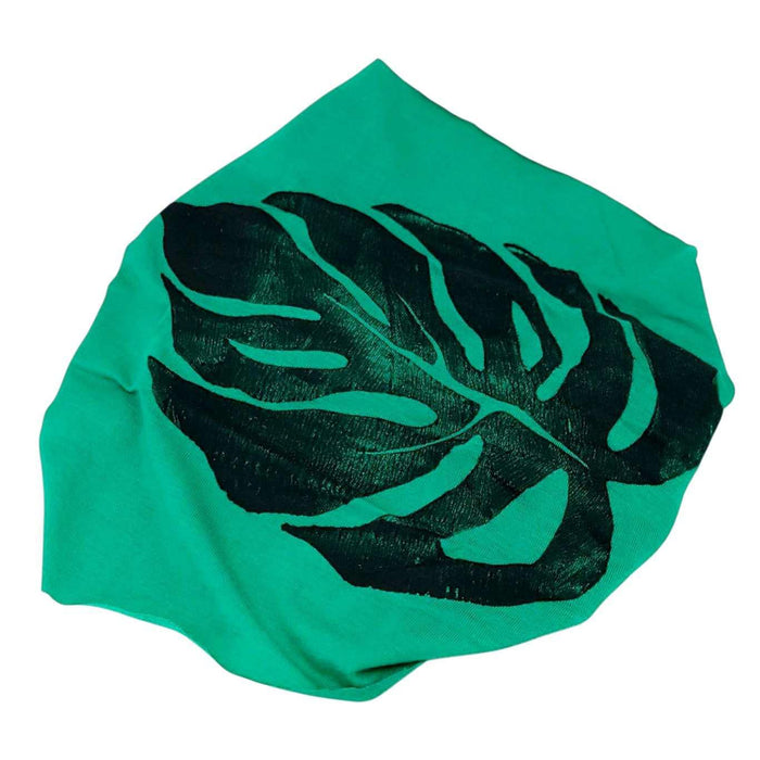 Headbands - Monstera Leaf on Emerald Green (Black Ink) by Windsparrow Studio