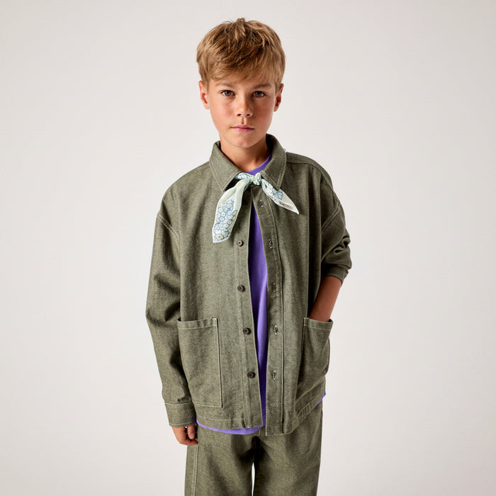 HEMD WOL/LINNEN LOFWAY KAKI - KIDS