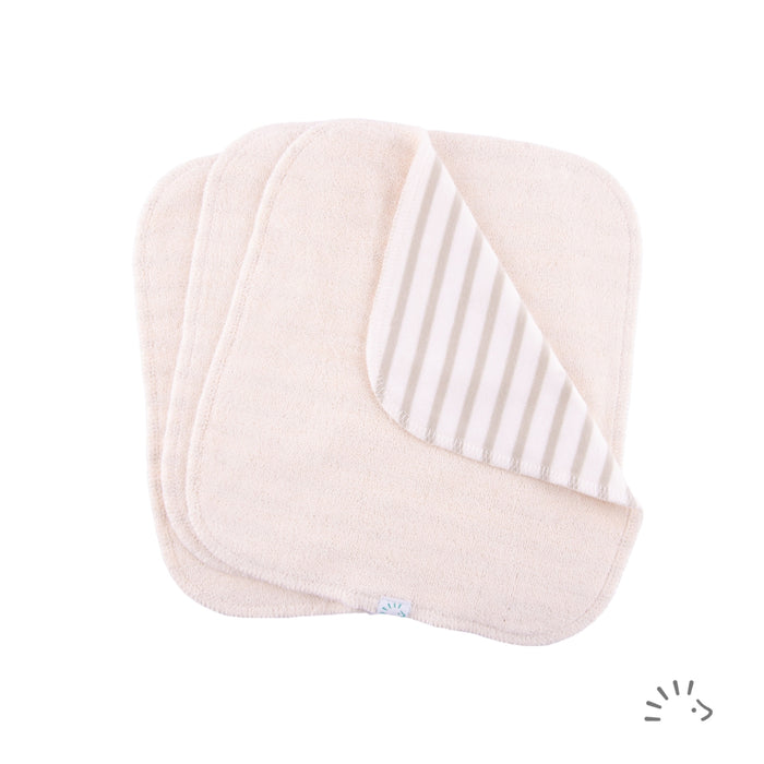 HERBRUIKBARE DOEKJES (SET VAN 3) - sand/ecru