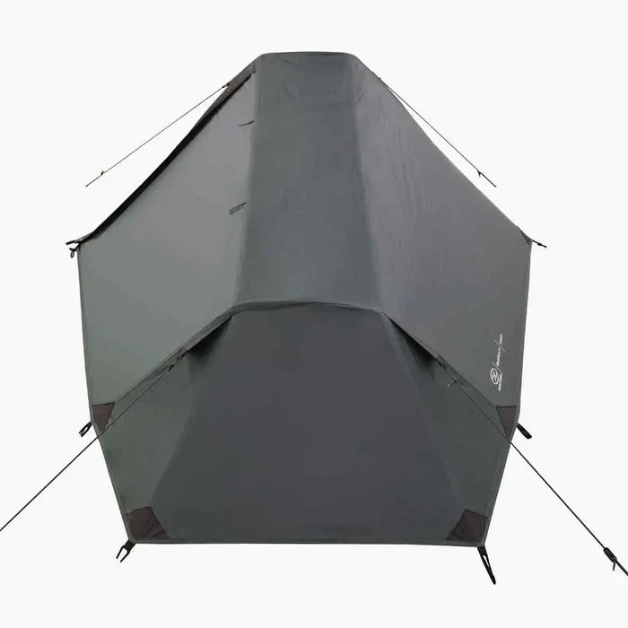 Highlander Blackthorn 1-person lightweight tent - green, from back  from  John Bull Clothing