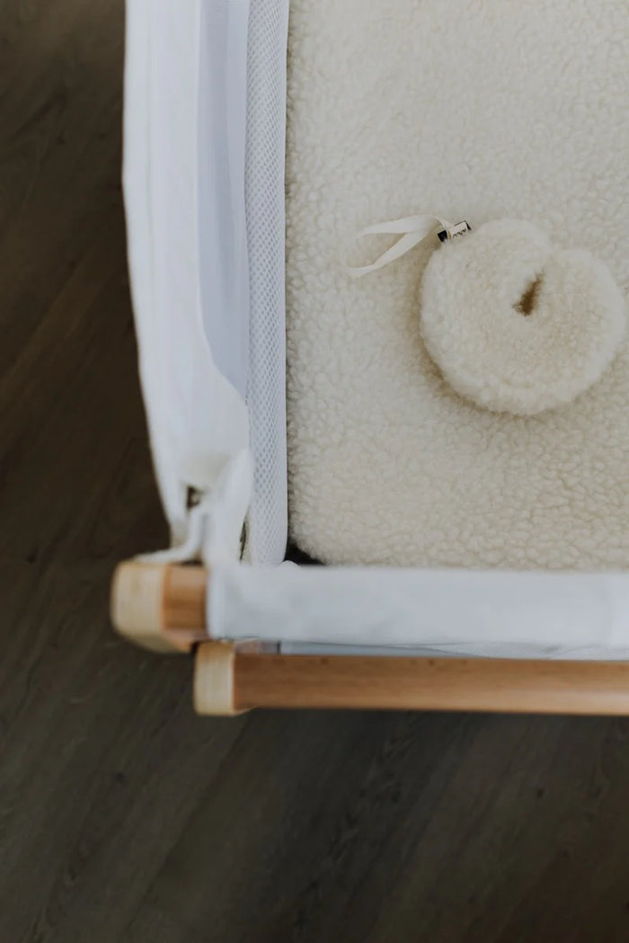 Hoeslaken voor baby en kind 120X60 - Merinowol - natural