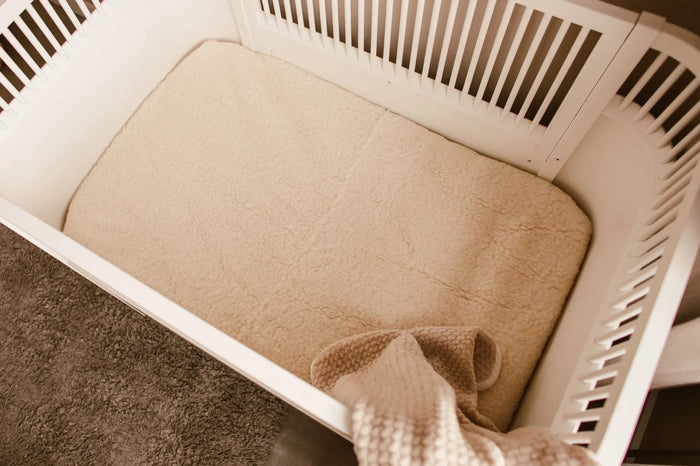 Hoeslaken voor baby en kind 120X60 - Merinowol - natural