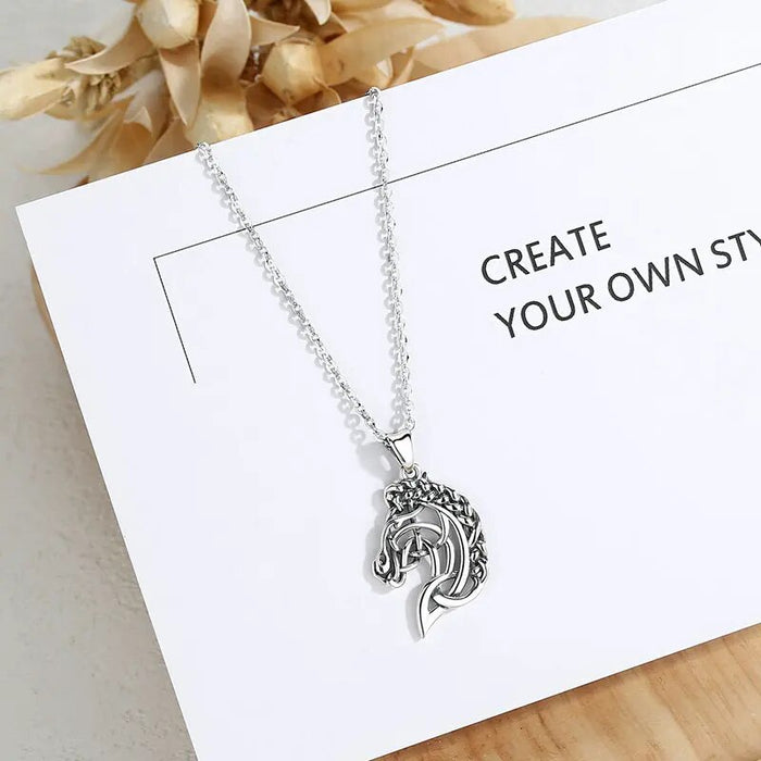 Horse Head in Celtic Knot Pattern