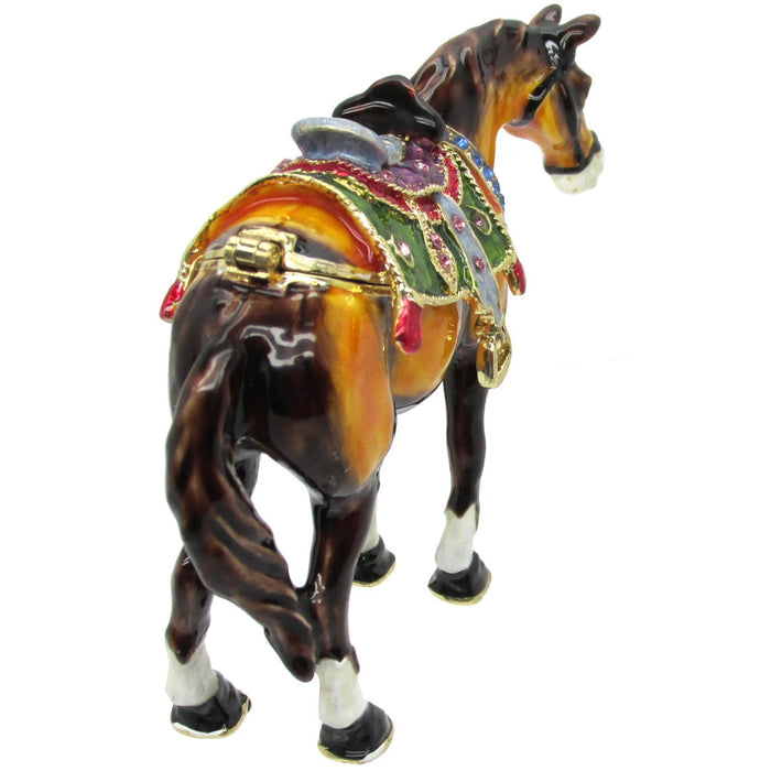 Horse Jeweled Trinket Box SWAROVSKI Crystals,