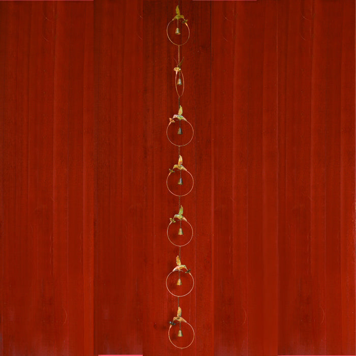 Hummingbirds Flamed Rain Chain 96 inch