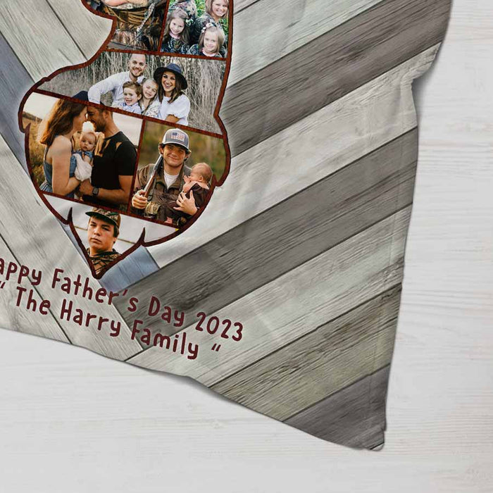 Hunting Fathers Day Gift | Deer Hunting Father’s Day Gifts | Custom Collage Blanket