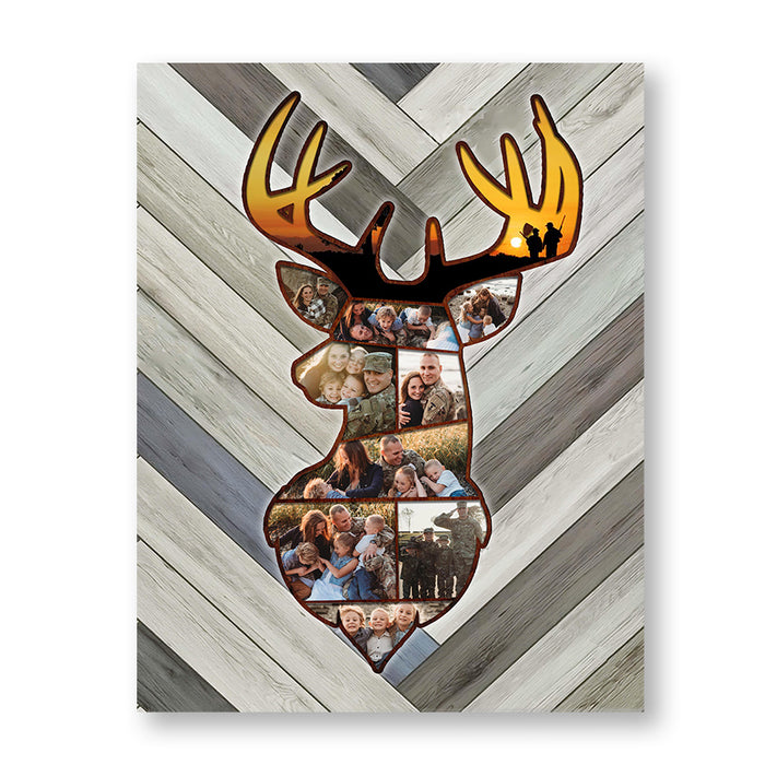 Hunting Fathers Day Gift | Deer Hunting Gifts for Dad | Custom Canvas Collage