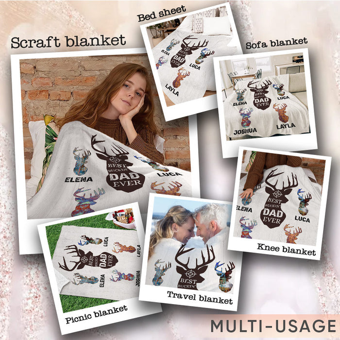 Hunting Fathers Day Gift | Deer Hunting Gifts for Dad | photo collage blanket