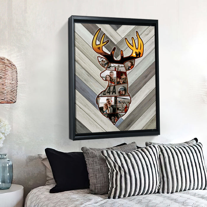 Hunting Fathers Day Gift | Father’s Day Gifts for Hunting Dads | Deer Hunting Gifts for Dad | Custom Canvas Collage