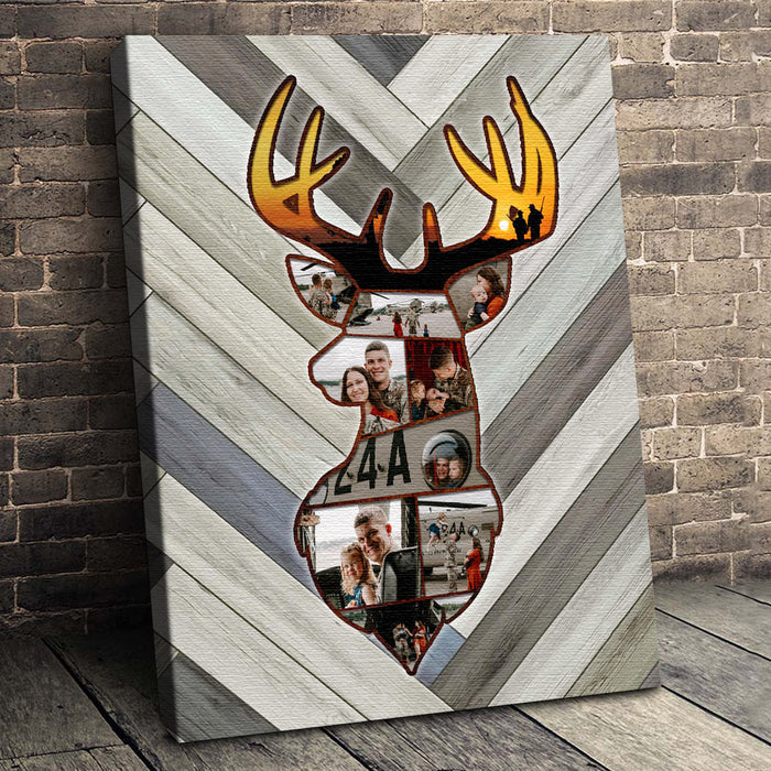 Hunting Fathers Day Gift | Father’s Day Gifts for Hunting Dads | Deer Hunting Gifts for Dad | Custom Canvas Collage