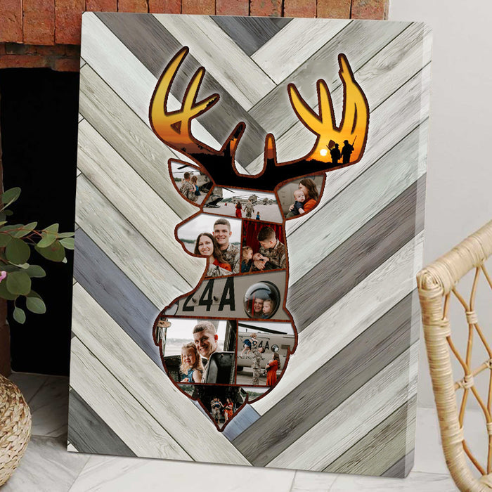 Hunting Fathers Day Gift | Father’s Day Gifts for Hunting Dads | Deer Hunting Gifts for Dad | Custom Canvas Collage