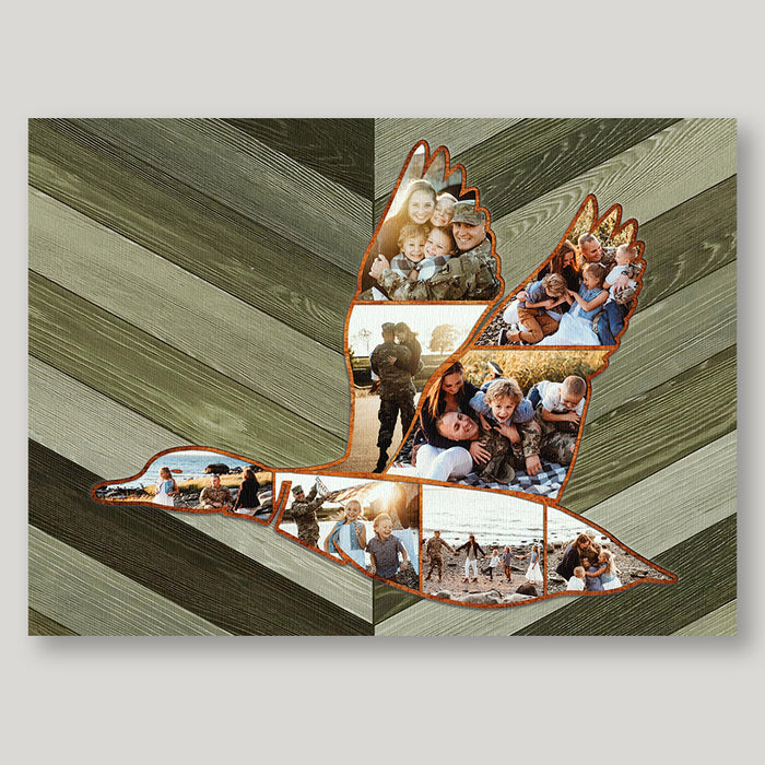 Hunting Fathers Day Gift | Father’s Day Gifts for Hunting Dads | Duck Hunting Gift | Custom Canvas Collage