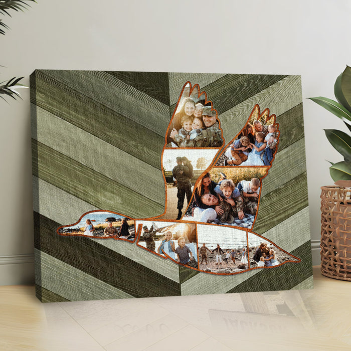 Hunting Fathers Day Gift | Father’s Day Gifts for Hunting Dads | Duck Hunting Gift | Custom Canvas Collage