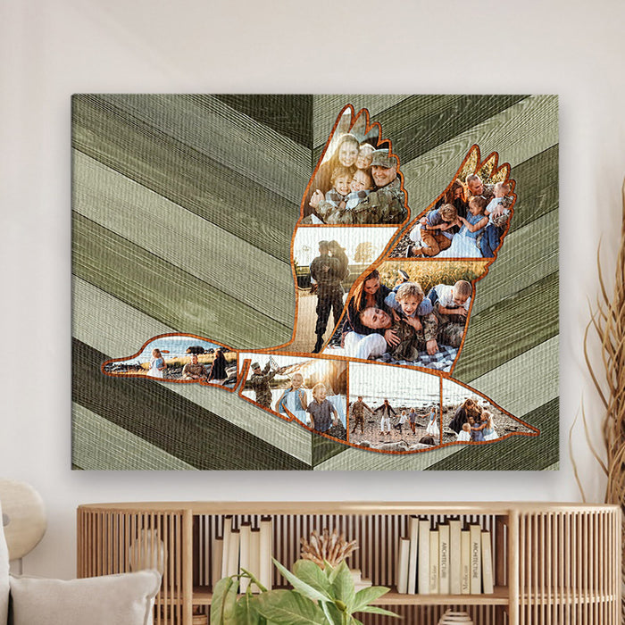 Hunting Fathers Day Gift | Father’s Day Gifts for Hunting Dads | Duck Hunting Gift | Custom Canvas Collage