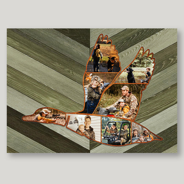 Hunting Fathers Day Gift | Father’s Day Gifts for Hunting Dads | Photo Collage Canvas | Duck Hunting Gift