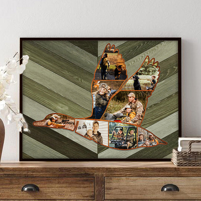 Hunting Fathers Day Gift | Father’s Day Gifts for Hunting Dads | Photo Collage Canvas | Duck Hunting Gift