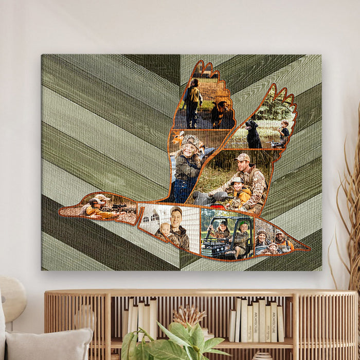 Hunting Fathers Day Gift | Father’s Day Gifts for Hunting Dads | Photo Collage Canvas | Duck Hunting Gift