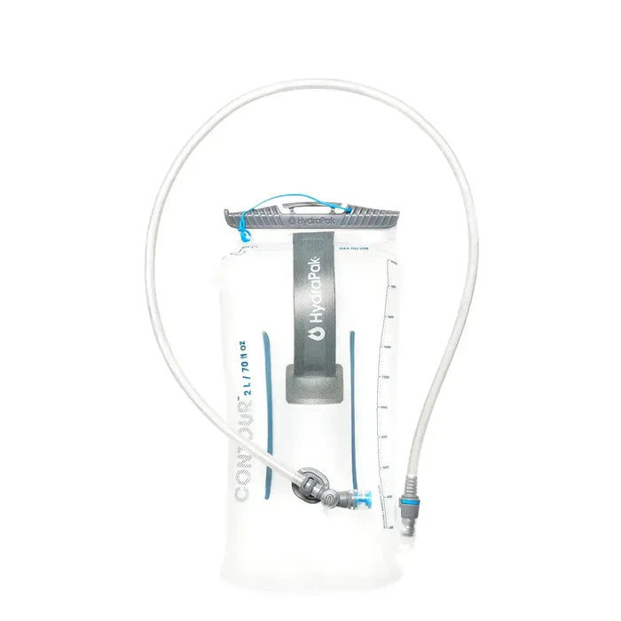 HydraPak Contour Clear Water Reservoir 2L with drinking tube, ideal for hiking and outdoor hydration. Available at John Bull Clothing. 2.0L from  John Bull Clothing