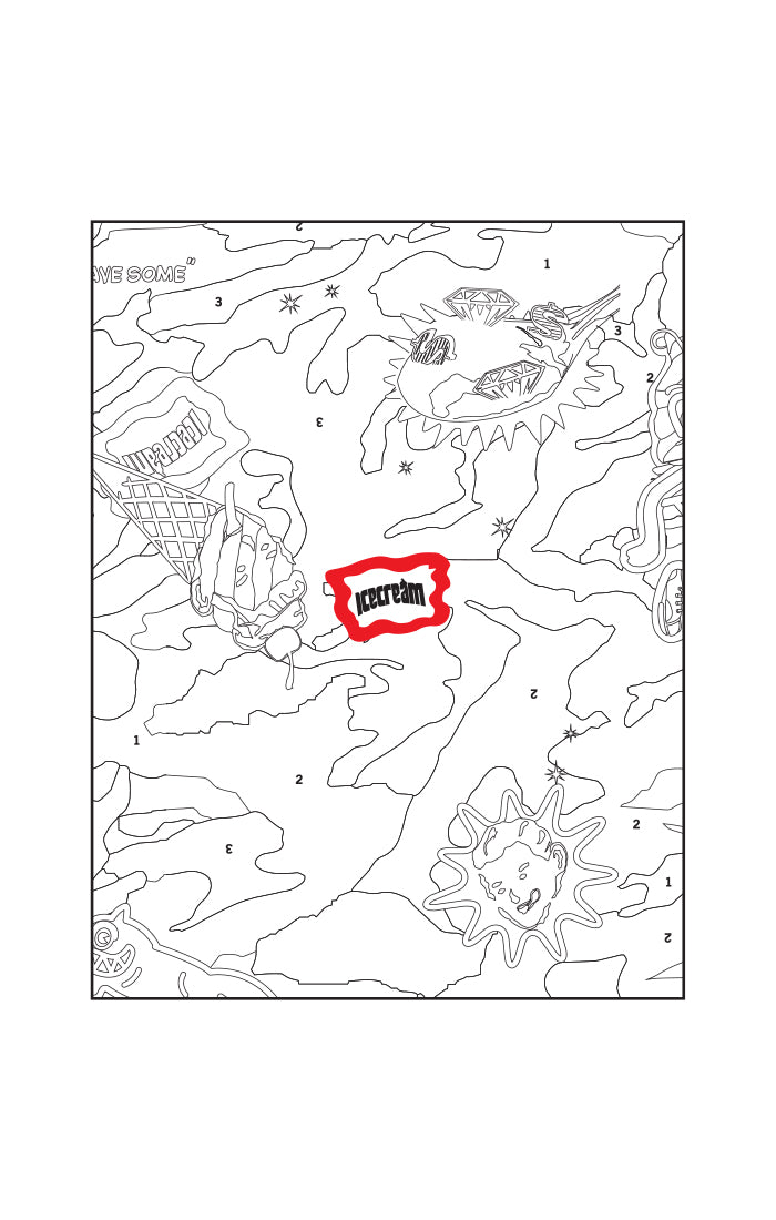 ICECREAM coloring book - white