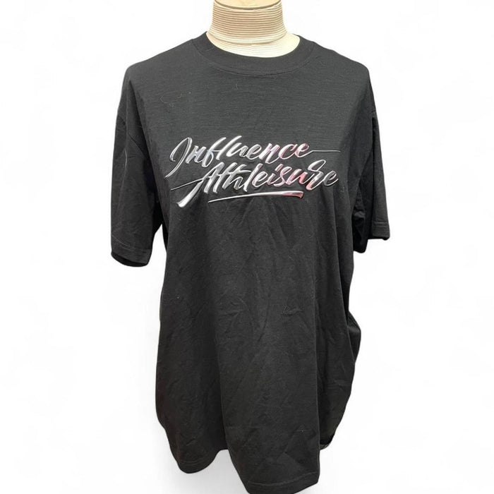 Influence black cotton t shirt with