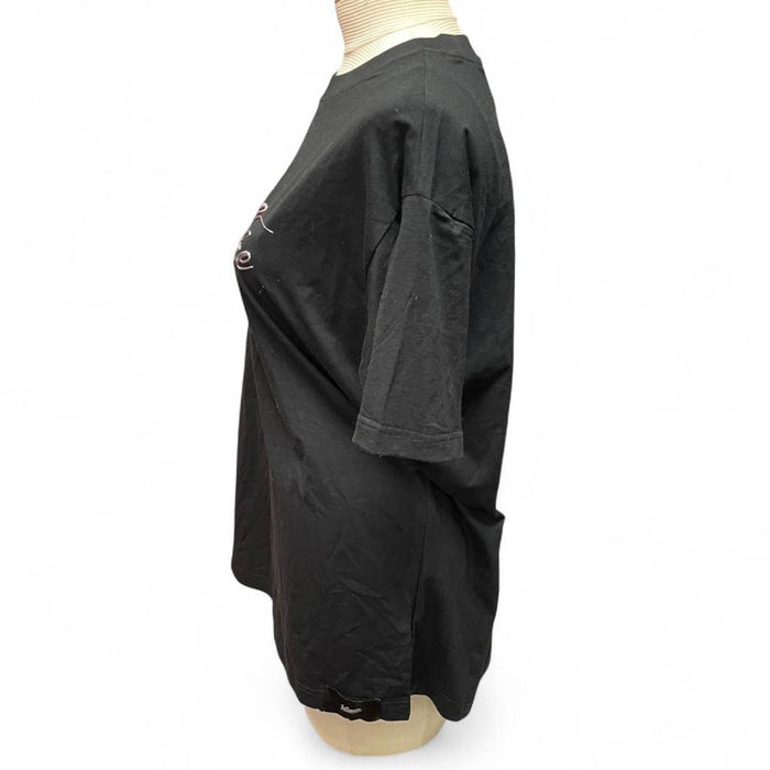 Influence black cotton t shirt with