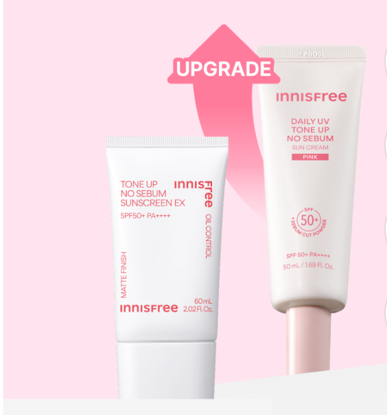[Innisfree] Daily UV Tone Up No Sebum Suns Cremacreen SPF50+ PA++++ 50ml