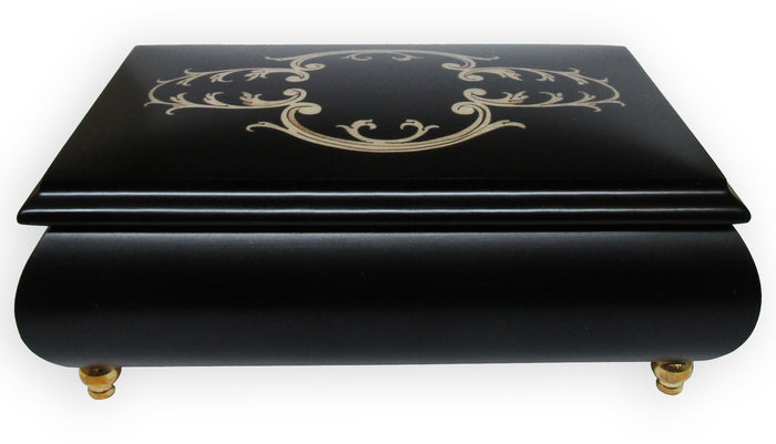 Italian Music Box, ", Arabesque Inlay, Black
