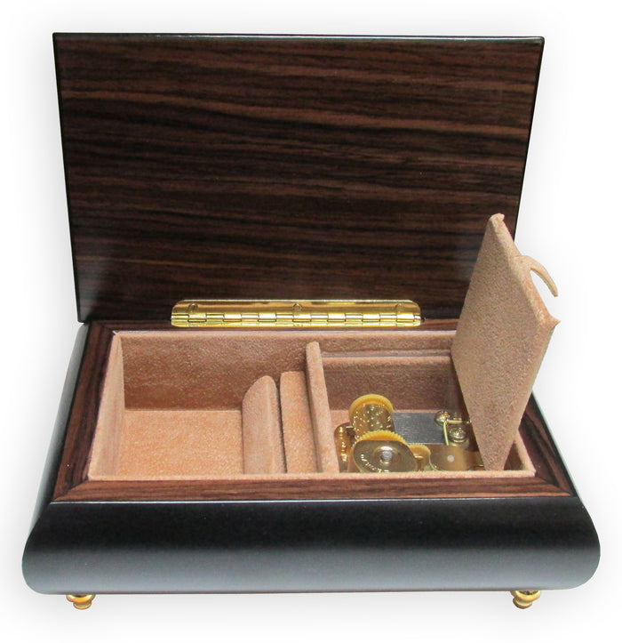 Italian Music Box, ", Arabesque Inlay, Black