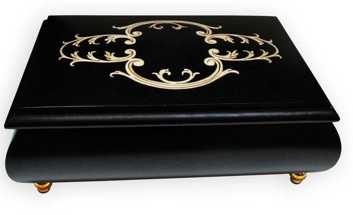 Italian Music Box, ", Arabesque Inlay, Black