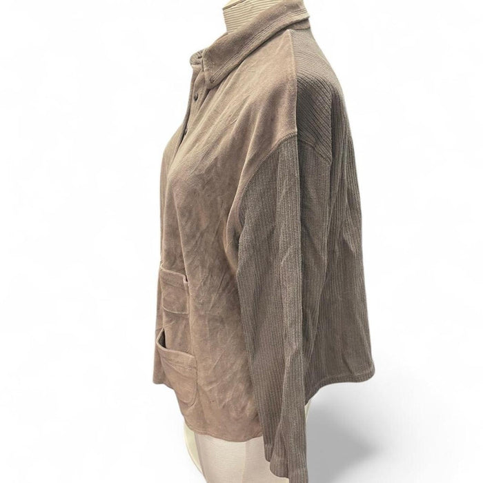 J jill brown corduroy button