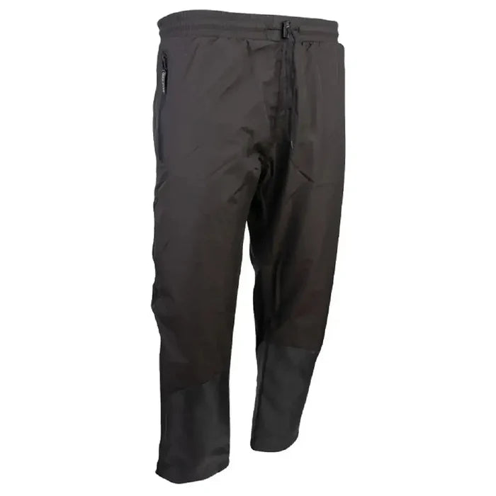 Angled view of Jack Pyke Technical Featherlite Over Trouser highlighting durable polyester fabric and reinforced knee panels.  from  John Bull Clothing