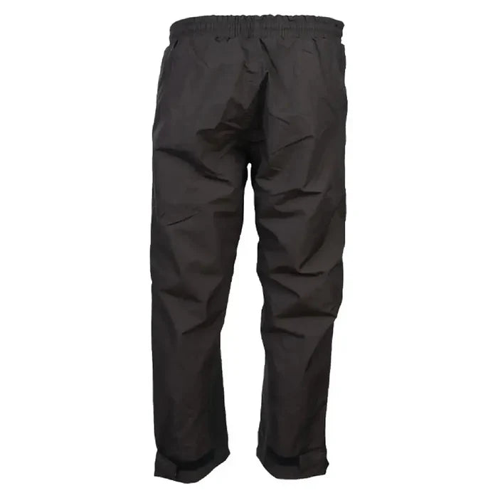 Rear view of Jack Pyke Technical Featherlite Over Trouser featuring elastic waistband and adjustable ankle cuffs for comfort.  from  John Bull Clothing