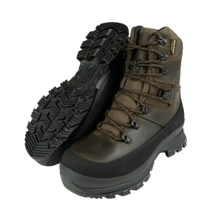 Pair of Jack Pyke Waterproof Field Boots showing treaded sole and lace-up front, built for durability and grip in tough terrains.  from  John Bull Clothing