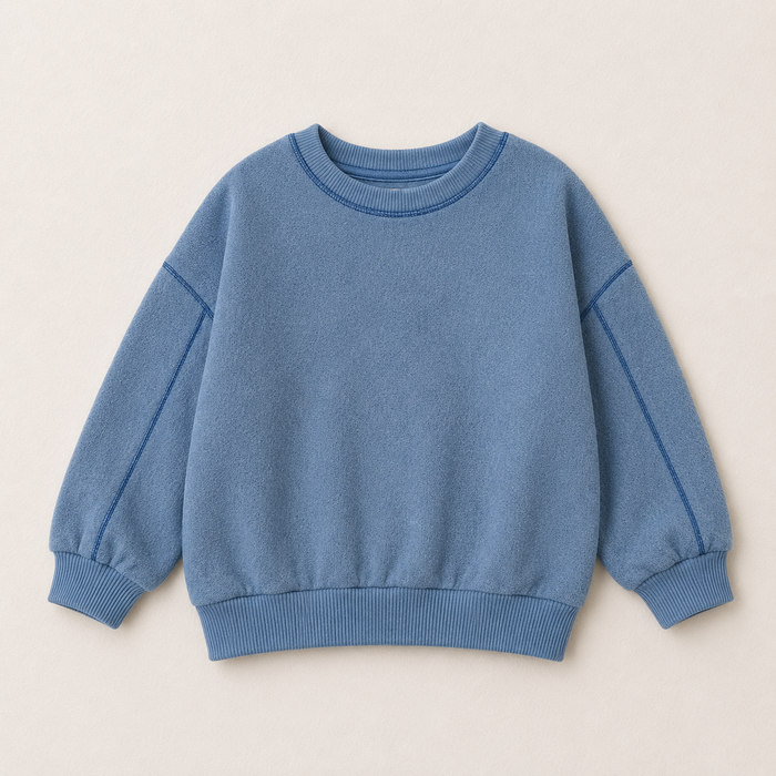 JERSEY SWEATER WASHED BLUE - KIDS