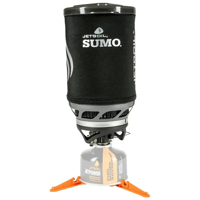 Back view of Jetboil Sumo Carbon 1.8L Cooking System showing insulated sleeve and compact design for outdoor cooking. Perfect for 2–4 people.  from  John Bull Clothing
