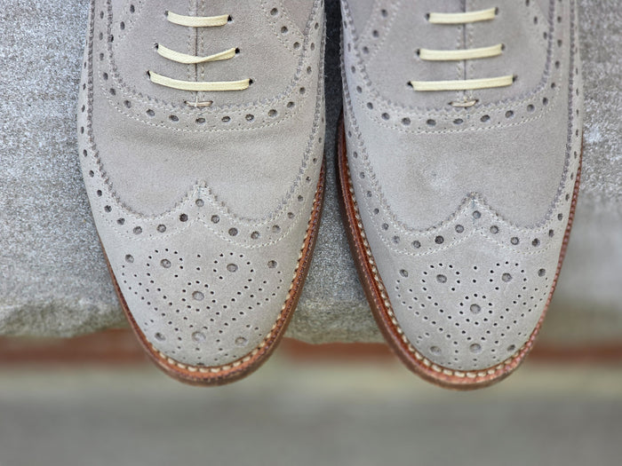 J.FitzPatrick - Full Brogue Oxford - Sande Suede - Women's Size US 5.5