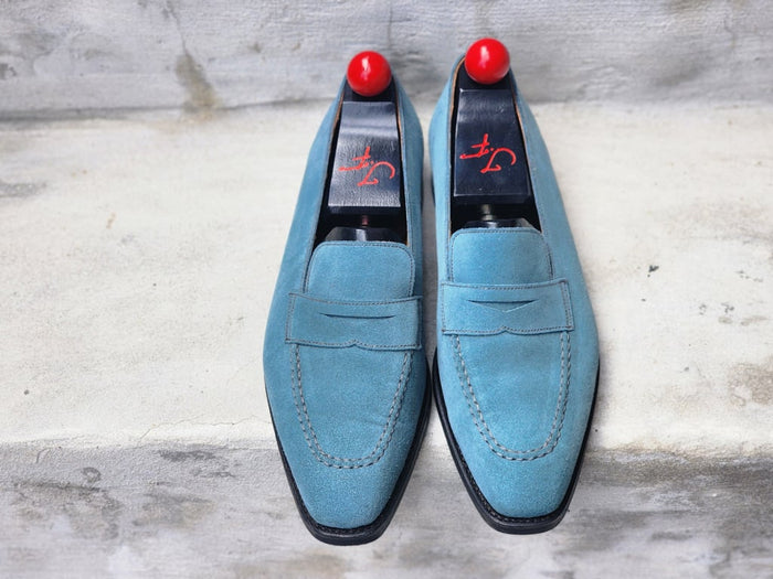 J.FitzPatrick / Suede Penny Loafers image 1