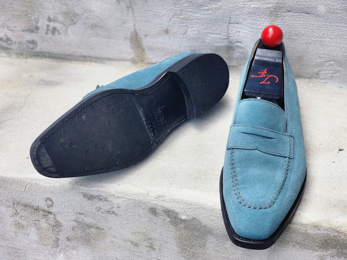 J.FitzPatrick / Suede Penny Loafers image 2
