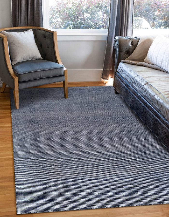Jill Zarin Malibu Sands Outdoor Collection Area Rug - Pebble (Navy Sky) Rectangle Navy Sky  lifestyle 2